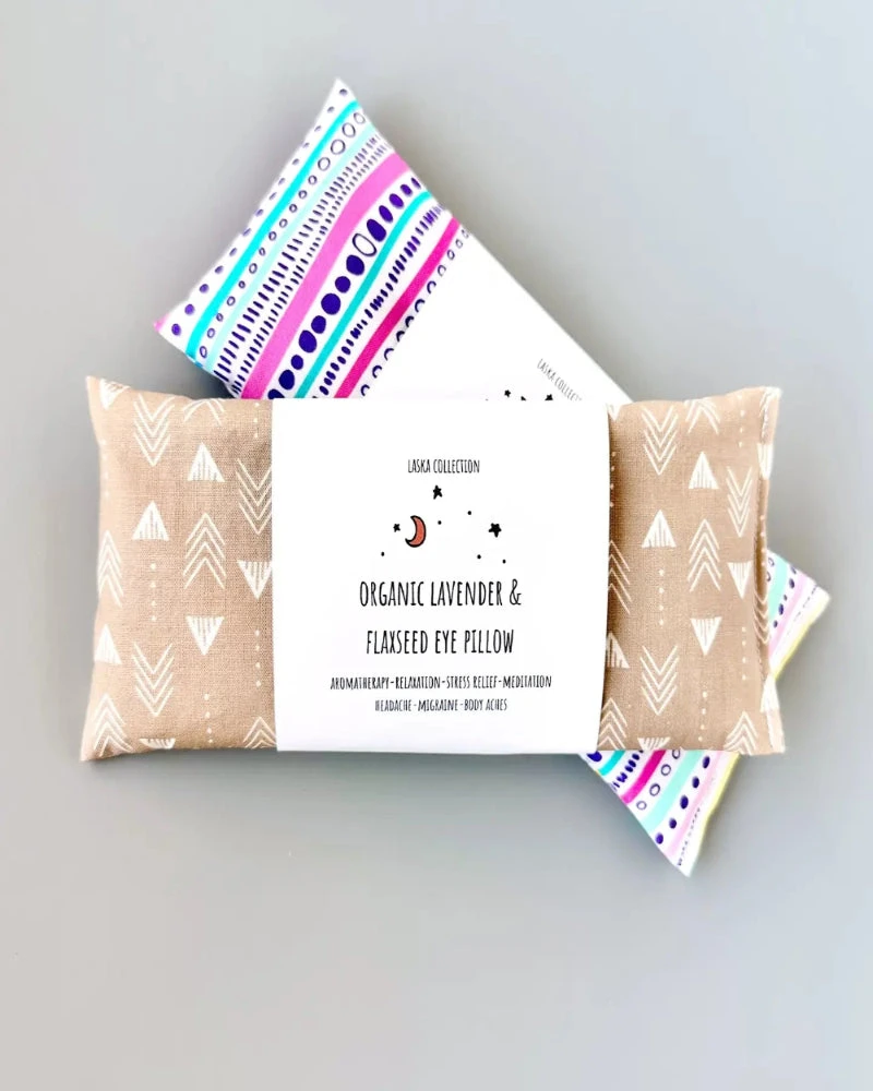 Flaxseed And Lavender Eye Pillow - Removable Cover - Image 2