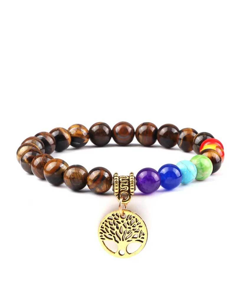 7 Chakra Protection Bracelet With Tiger Eye - Image 2