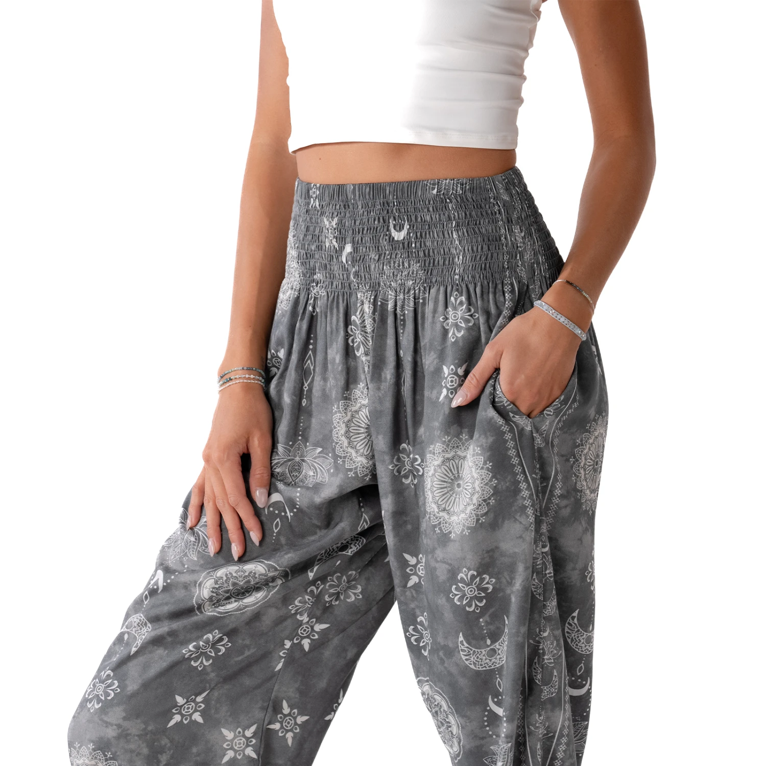 Celestial Grey Harem Pants - Image 3