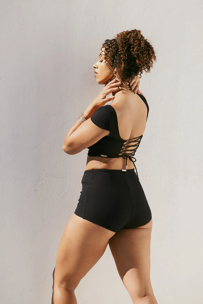 Sand Dollar Surf Shorts With Pockets - Black Rib - Image 7