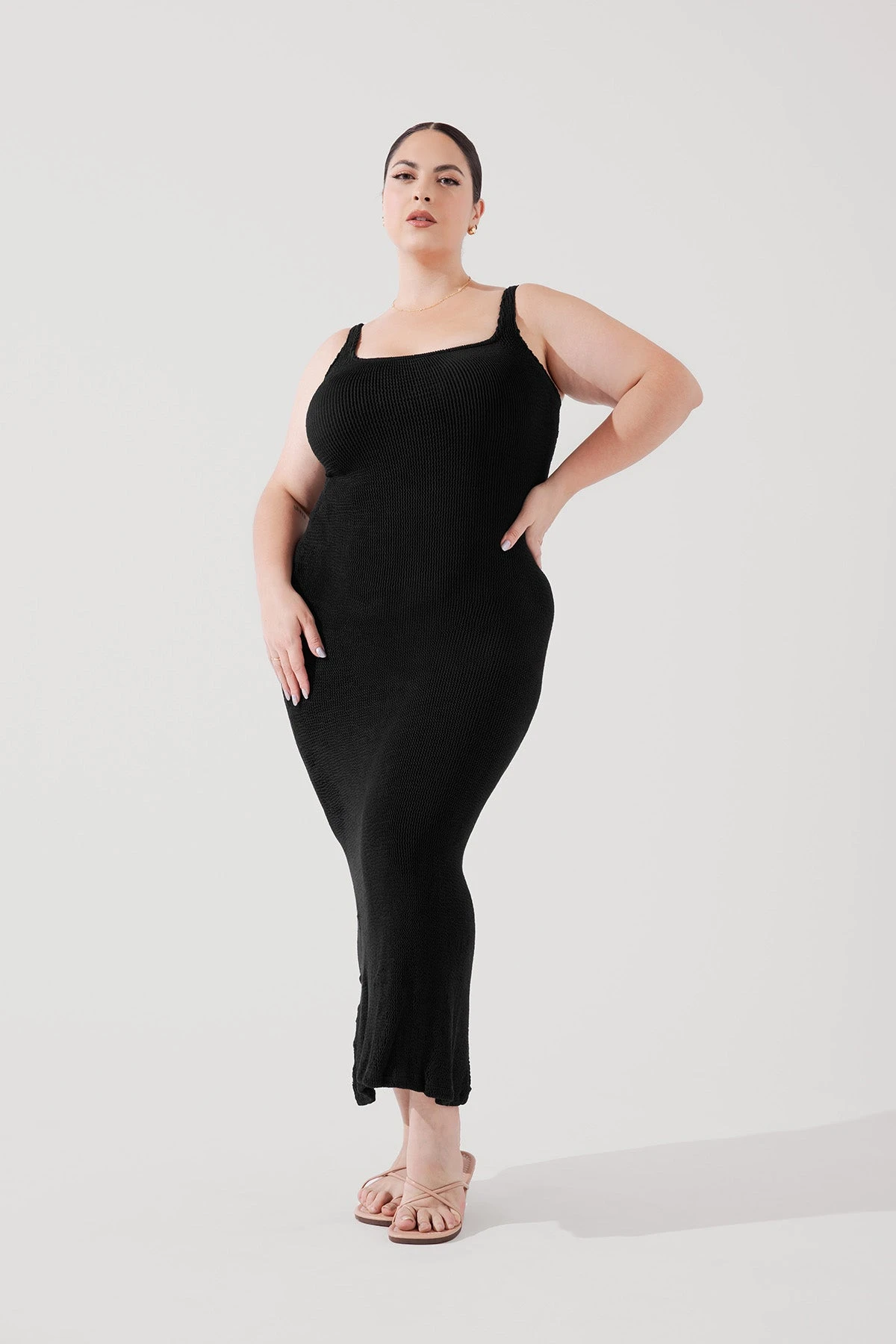 Hourglass Maxi Dress - Black - Image 4