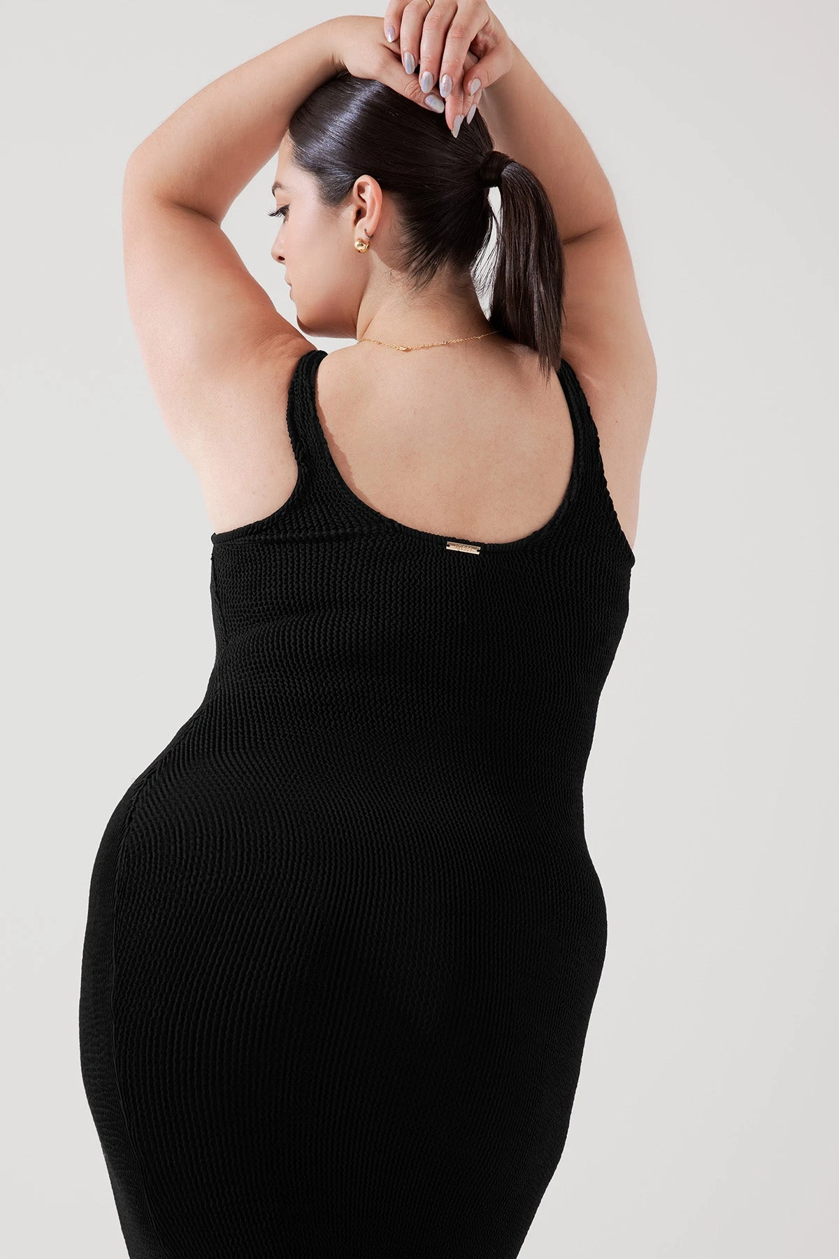 Hourglass Maxi Dress - Black - Image 2