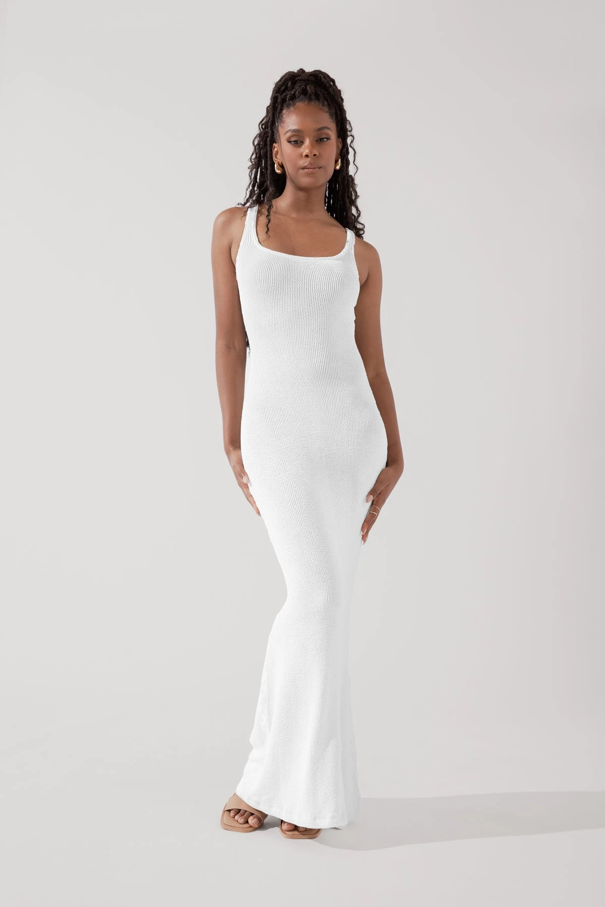 Hourglass Maxi Dress - White - Image 8