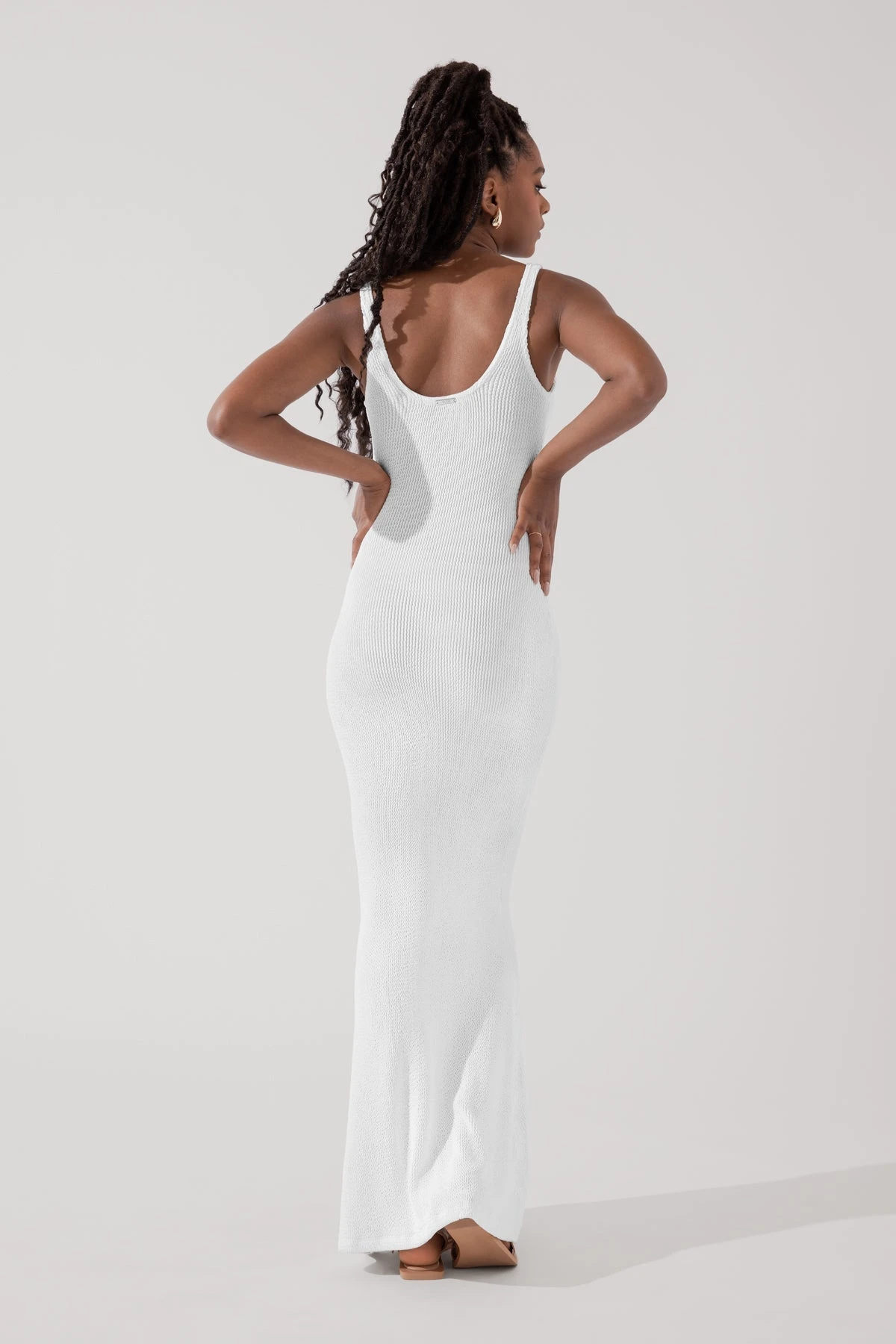 Hourglass Maxi Dress - White - Image 9