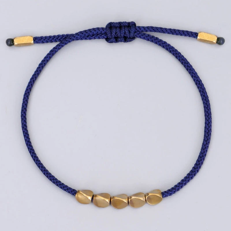 Blue Copper Beads Bracelet Set - Image 4