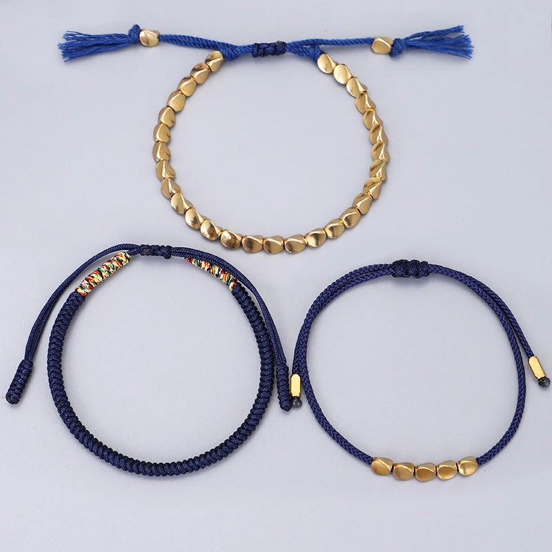 Blue Copper Beads Bracelet Set - Image 5