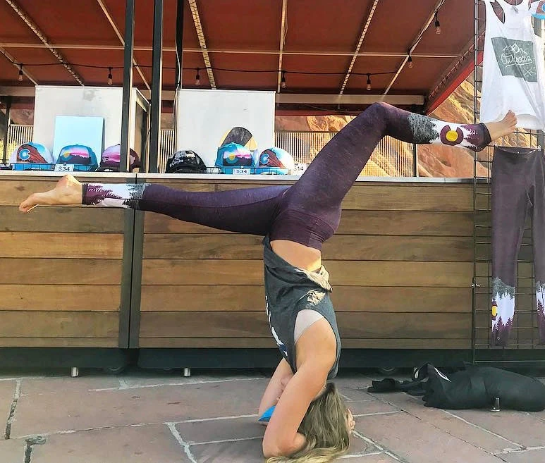 Burgundy Native Yoga Pants - Image 3