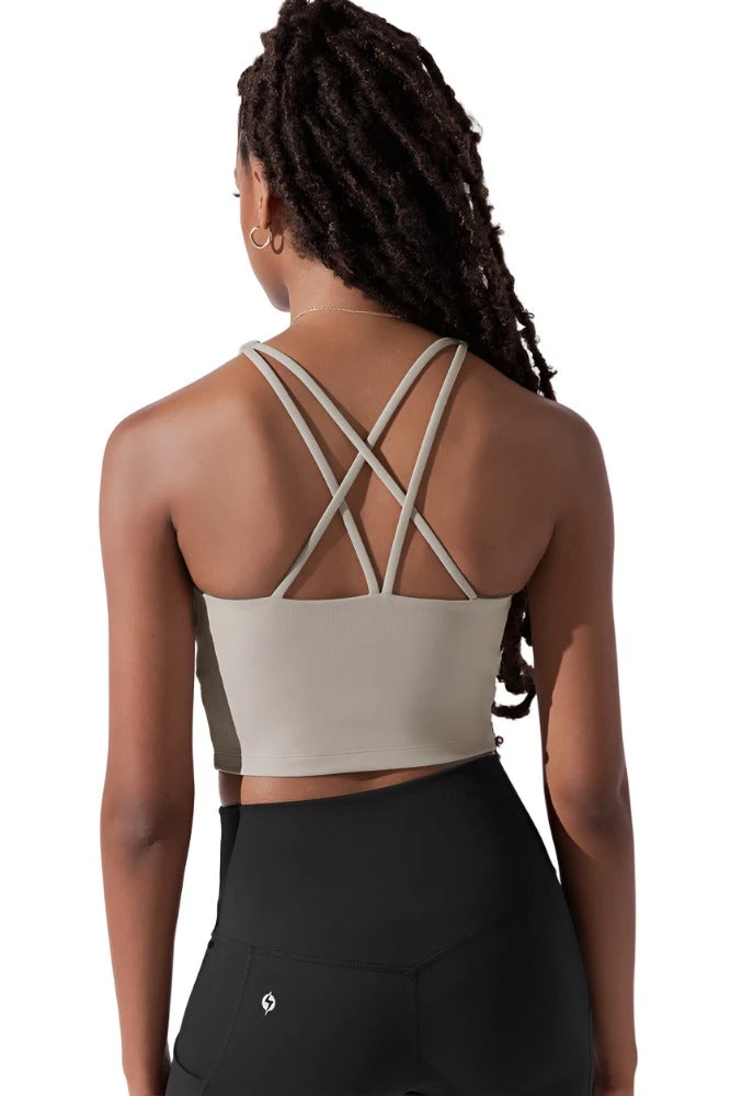 Cleo Corset Crop Bralette - Taupe - Image 6