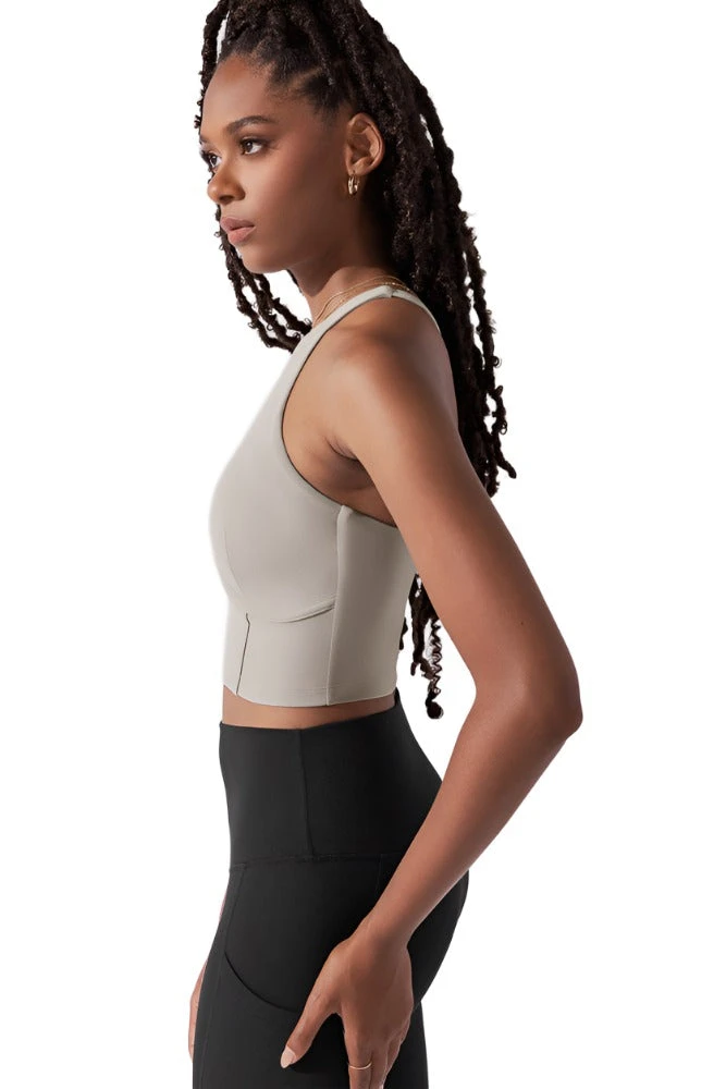 Cleo Corset Crop Bralette - Taupe - Image 5