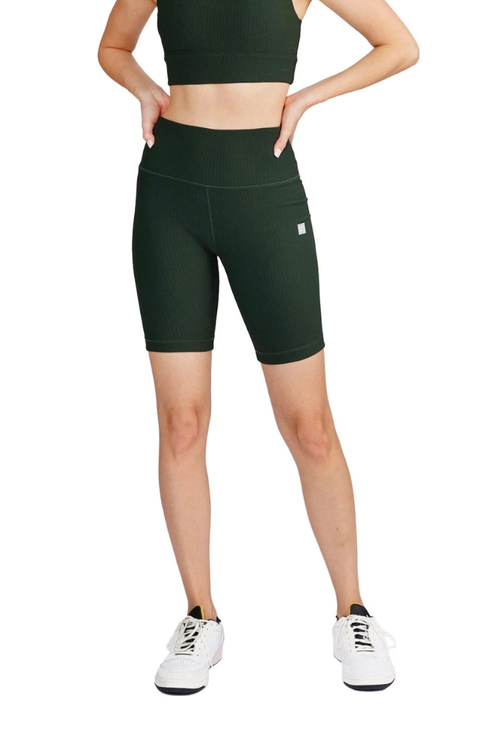 Harper Biker Shorts 8" - Hunter Green - Image 3