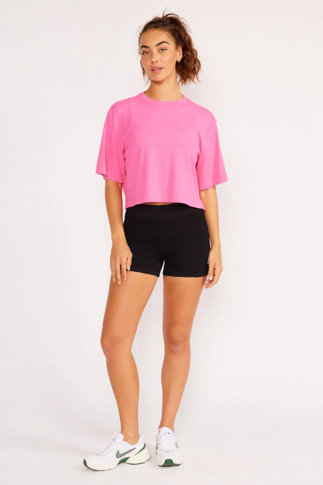Pink Karen Short-Sleeve Crop Tee - Image 3
