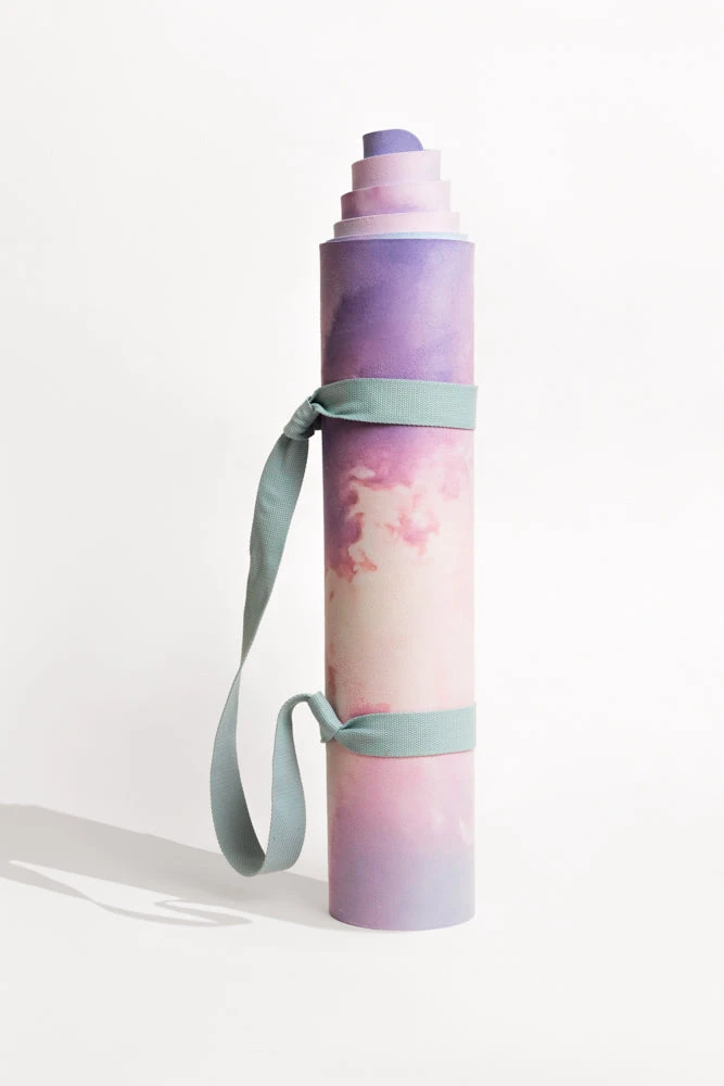 Vegan Suede Yoga Mat - Heart In The Clouds - Image 2