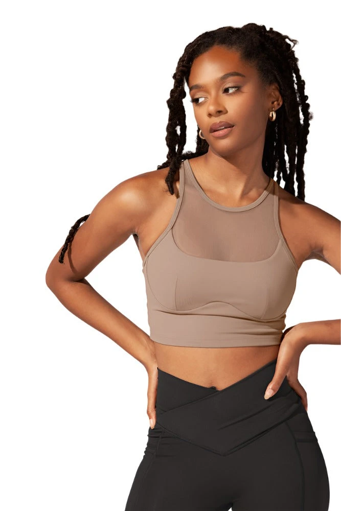 Celeste Mesh Crop Bralette - Leafless Tree - Image 3