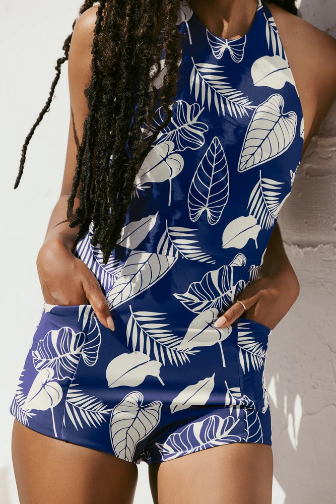 Romper One Piece - Blue Palm - Image 6