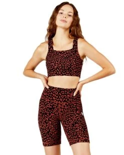 Harper Print Biker Shorts Amber Cheetah 8"