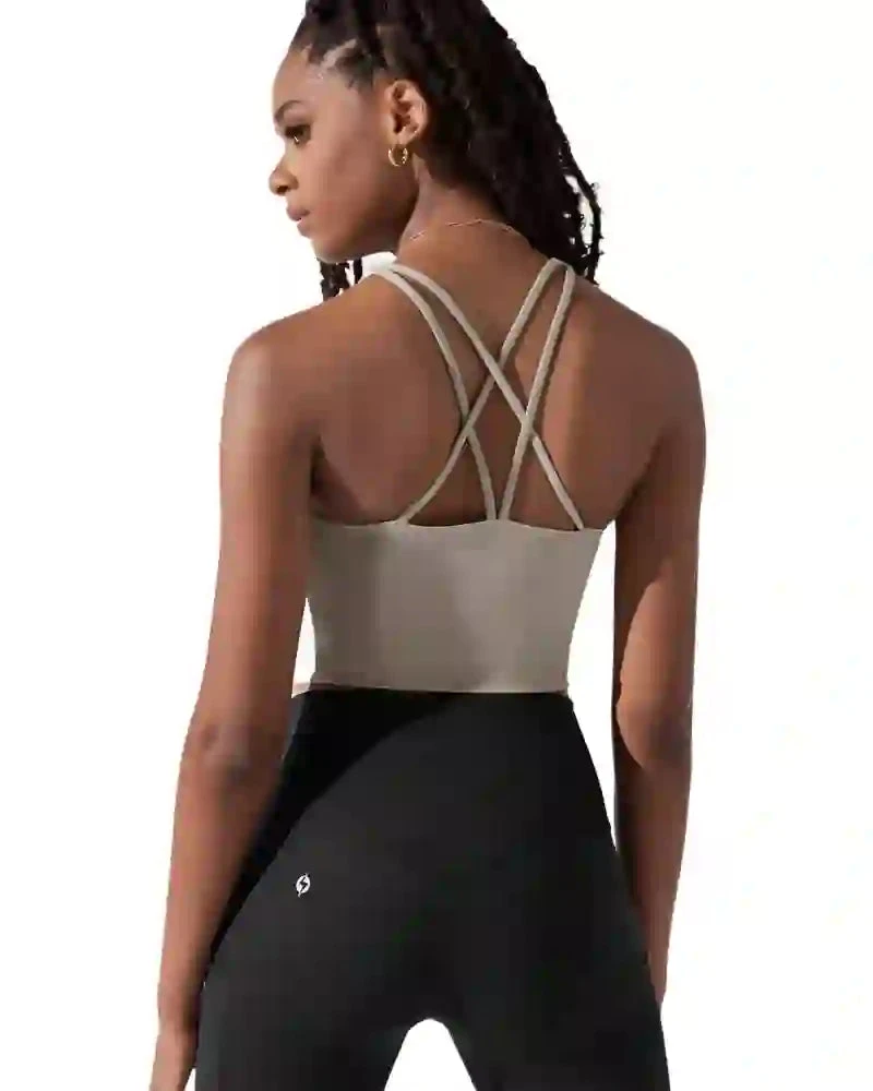 Cleo Corset Crop Bralette - Taupe - Image 2