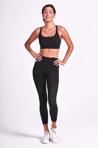 Dharma Bum Poem Recycled Laser 7/8 Leggings Black