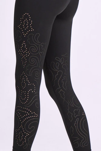 Dharma Bum Poem Recycled Laser 7/8 Leggings Black - Image 4