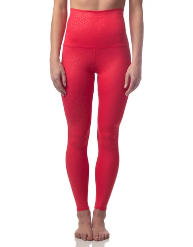 Emily Hsu Embossed Leopard Legging Ruby - Image 2