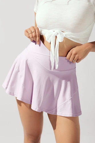 Popflex CrissCross Hourglass™️ Twirl Skort W Pockets Light Lilac