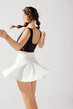 Popflex CrissCross Hourglass™️ Twirl Skort W Pockets White