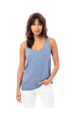 Alternative Apparel Slinky Jersey Tank Top Stonewash Blue