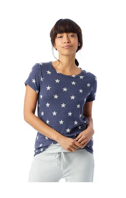 Alternative Apparel Jersey Tee Blue Stars