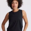 Dharma Bums Revolve Pleated Tank Black