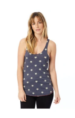 Alternative Apparel Racerback Tank Blue Stars