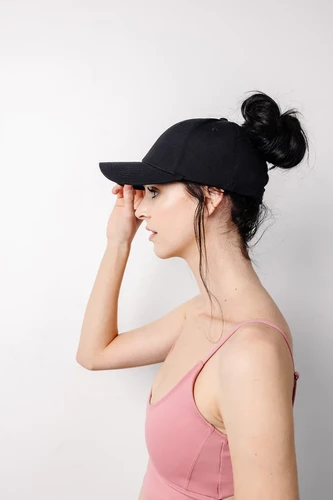 Popflex Little Heart High Ponytail Cap Black - Image 4