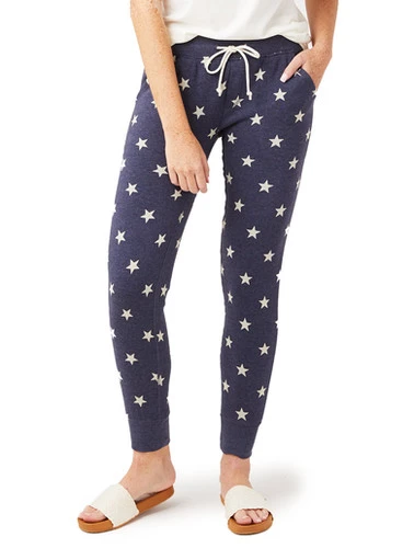 Alternative Apparel Fleece Jogger Blue Stars