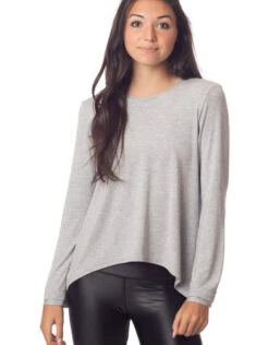 Emily Hsu Sunday Long Tee Heather