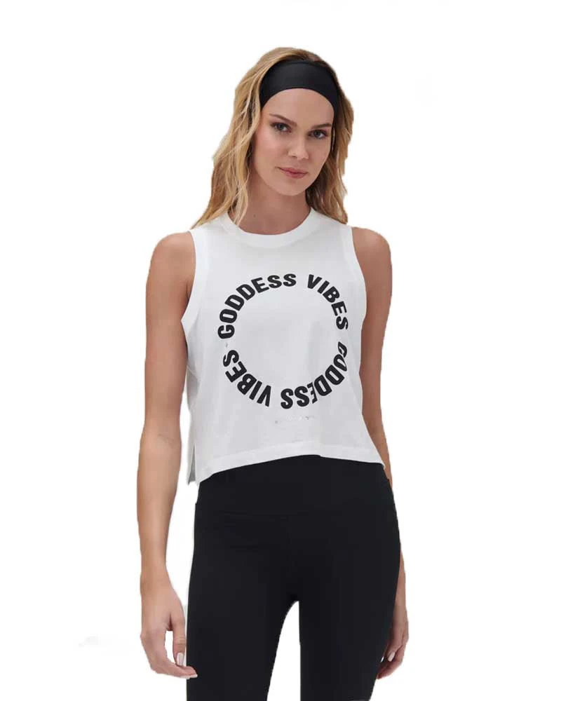 Spiritual Gangster Goddess Vibes Box Crop Tank - Image 2