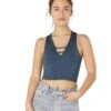 Beyond Yoga Heather Rib Cropped Tank