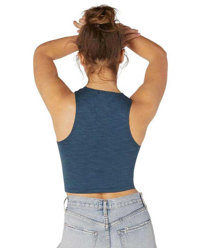 Beyond Yoga Heather Rib Cropped Tank - Image 2
