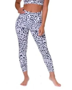 Onzie High Basic Midi White Cheetah Legging