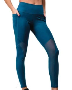 High-Rise Mesh Legging With Pockets