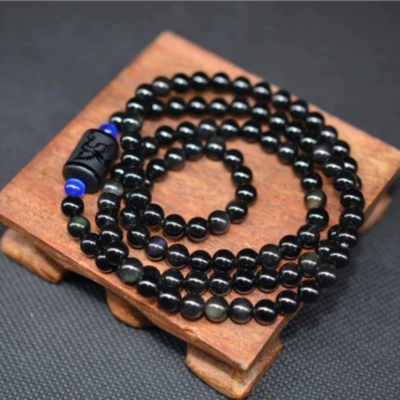 Black Obsidian Mala